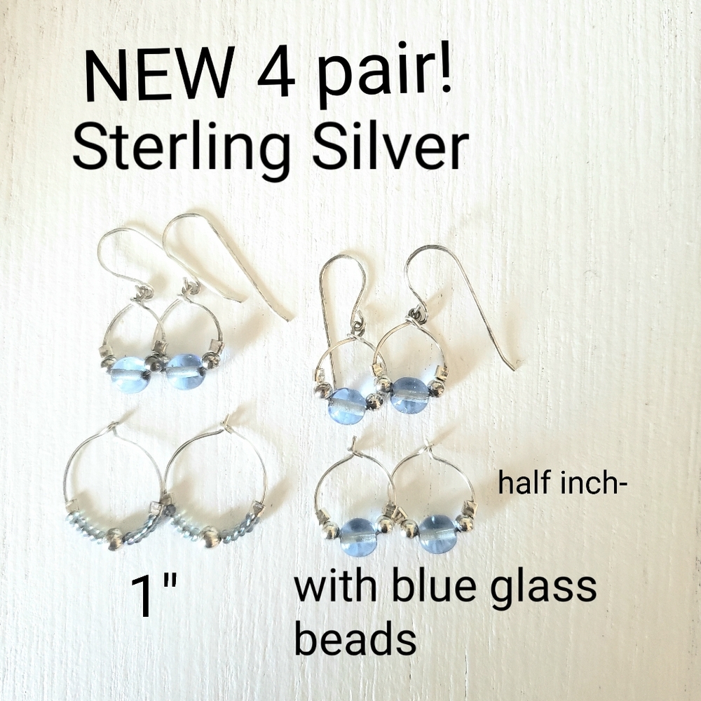 Lot Sterling Silver HOOPS